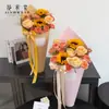 Adesivos simples em inglês para roupas com estampa floral, buquês de flores, acessórios para presentes e caixas de presente. Pronto para venda.