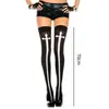 Meias Sexy de Comprimento Médio para Halloween Meias de Freira para Cosplay Meias com Cruz para Enfermeira