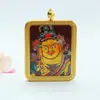 Pingente Thangka de Argila Roxa Alto Teor Guan Yu Pingente dos Oito Deuses Guardiões de Cinábrio Venda Atacado Ao Vivo S5092506
