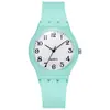 Punto al por mayor Silicona Estilo Coreano Simple Digital Esfera Pequeña Cuarzo Reloj Pequeño Fresco Creativo Estudiante Femenina Reloj Niños