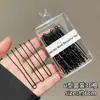 Pinza negra para el pelo engrosada y reforzada para mujer, pasador lateral para flequillo, clip de acero invisible para fijar el pelo, accesorio para el pelo