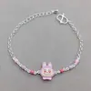 Pulseira de prata de lei S925 transfronteiriça gota de cola novo coração puxar pano pano cor dopamina pulseira feminina vendas diretas da fábrica