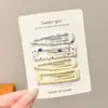 Pinza para el Cabello con Flequillo Nuevo 2026 para Mujer Estilo Coreano Pinza Recta para Flequillo Delgado Pinza de Alto Nivel para el Lado Accesorios para el Cabello Pasador