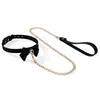 Coleira Leash de Silicone SM Bow k8k9 Correia de Pescoço para Escrava Feminina Restrição Acessórios Eróticos Produtos para Adultos