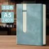 Cuaderno de aspecto elegante con ranura para bolígrafo, Bloc de notas de trabajo de oficina de cuero texturizado personalizado con logotipo impreso