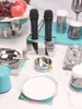 Colección de Soportes para Micrófono de KTV Soporte para Micrófono de Acero Inoxidable Suministros de Mesa Caja para Soporte de Micrófono
