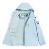 Traje de tres piezas para mujer color camello, mismo estilo, blanco, morado wisteria, impermeable, a prueba de viento, para viaje, senderismo, petite, alpinismo
