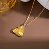 Colar Pingente Exclusivo de Aço Inoxidável Transfronteiriço Moda Europeia e Americana Feminino Corrente de Suéter 18K Joias Versáteis da Moda Atacado
