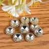 Satélite Redondo Cosido a Mano Garra Diamante Bisel Cristal Hebilla Cuadrado Vidrio Agarre Diamante DIY Accesorios de Ropa Vestido de Novia Hecho a Mano