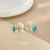 Pendientes de circonita con forma de estrella de mar y hada, exquisitos, ligeros, de lujo, sencillos, elegantes, combinables con todo, nuevos pendientes de moda de verano para mujer.