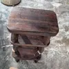 Banqueta Pequena de Madeira em Estoque para Uso Doméstico, Banqueta para Trocar Sapatos na Entrada, Banqueta Quadrada de Madeira Maciça, Cadeira Única para Jantar, Banqueta Pequena para Bebê, Banqueta Baixa