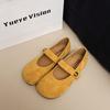 2025 Nuevos Zapatos Birkennedy de Suela Blanda de una Sola Capa para Mujer Primavera y Verano con Falda Zapatos Mary Jane de Suela Plana Zapatos de Guisante para Noche de Combinación Universal