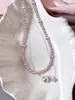 Colar Shijia Manta Pérola Rosa, Corrente de Clavícula Versátil de Camada Dupla Removível, Design Moderno, Corrente de Pescoço de Luxo Leve para Atacado