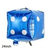 Globos de Papel de Aluminio de Póker, Piezas Cuadradas, Corazones, Tréboles, Picas Negras, Dados, Tema de Casino, Decoraciones para Fiesta de Juegos de Casino