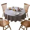 Toalha de mesa redonda de algodão e linho japonesa à prova d'água à prova de óleo anti-queimadura descartável doméstica luxo leve mesa redonda grande toalha de mesa toalha de mesa tecido de toalha de mesa