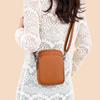 Bolso de Teléfono Móvil de Moda Transfronterizo, Bolso Femenino a la Moda, Bolso Pequeño de Hombro Cruzado Simple de Verano con Patrón de Lichi, Portamonedas y Llaves Ligero