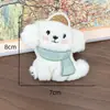 Cachecol de Pelúcia de Desenho Animado Fofo Pingente de Cachorrinho Boneca de Pelúcia Broche Acessórios Pingente de Bolsa de Casal