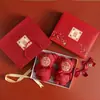 Toalla de Boda Regalo Oso Rojo Caja de Boda Regalo de Dote Personalizado Cumpleaños Regalo de Primer Año Absorbente