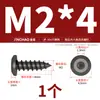 Tornillos Autorroscantes de Acero Inoxidable 304 Negro, Hexagonales Biselados, Cabeza Plana Grande Cabeza Delgada, Tornillos para Muebles M2M3M4M5-M8