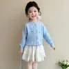 Abrigo para Niñas Primavera 2026 Nuevo Elegante Moderno Ropa Infantil Top Primavera y Otoño Ropa de Cardigan Tejido para Bebé