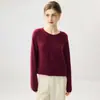 Mistura rara e luxuosa de cashmere - um suéter de tricô multicolorido que ilumina a pele para mulheres, apresentando 75% de cashmere e 25% de seda de amoreira, disponível em tamanhos grandes, com um toque macio e confortável