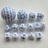 15 juegos de dados digitales de 3 a 100 caras con fondo blanco de color sólido, colección de dados para juegos de personalidad para regalar DADOS
