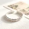 Pulseira de Cobre Branco Banhada a Prata com Dragão e Fênix Cem Bênçãos para Idosos, Presente de Dia das Mães, Joia de Prata de Alta Qualidade, Elegante para Uso Diário