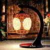 Lámpara de Cerámica Hueca Delgada Jingdezhen para Estudio, Dormitorio, Lámpara de Mesita de Noche, Protección Ocular, Decoración Creativa de Boda, Lámpara de Mesa Estilo Chino