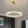 Candelabro de sala de estar para villa nueva de 6 piezas, luz simple y de alta gama para comedor, luz principal de bar de hotel de diseñador, estilo vintage crema