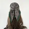 Bufanda de Seda con Diseño de Flor de Anacardo al por Mayor Transfronteriza Europea y Americana Decorativa de Moda Bufanda de Seda de Gama Alta Turbante Estilo Americano Otoño e Invierno para Mujer