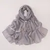Bufanda de Gasa Transfronteriza con Pedrería y Perlas, Encaje Estilo Pastoral, Pañuelo de Gasa de Minorías Étnicas, Pañuelo de Cabeza Africano