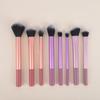 Juego de 8 Brochas de Maquillaje de Tubo Largo, Brocha Multicolor Super Suave para Polvo, Brocha para Rubor, Brocha para Sombra de Ojos, Juego Completo de Herramientas para Principiantes