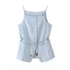 Atacado de Roupas Europeias e Americanas Transfronteiriças do Aliexpress Terno com Top Suspensório Renda com Contas Cadarço Calça Wide Leg Lançamento Primavera 2025