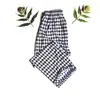 Pantalones de Verano Finos de Seda de Hielo Anti-Mosquitos para Mujeres de Mediana Edad y Mayores, Hogar Casual, Suministro Transfronterizo, Rectos de Cintura Alta, Estilo Mamá, Estampado de Flores