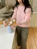 Suéter de Tricô Básico com Gola Redonda 100% Lã Pura Australiana, Suéter Versátil Sem Costura Peça Única, Fabricante de Suéteres de Lã Puyuan