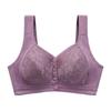 Chaleco con hebilla delantera para mujeres de mediana edad y mayores, ropa interior para mamá, sujetador cómodo para mujer, sujetador inalámbrico de talla grande para mujer respetuoso con la piel