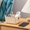 Cesta de almacenamiento de escritorio para baño, cesta para artículos diversos, cesta de almacenamiento de varios tamaños, caja de acabado para artículos diversos, caja de almacenamiento de oficina, plástico de alta gama