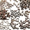 Promoção Contas Ccb Contas Ovais Planas de Furo Grande Contas Irregulares Contas Espaçadoras Cor Dourada Materiais para Pulseira Colar Joias DIY