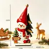 Nuevo Producto Transfronterizo 2026: Adorno de Escritorio de Árbol de Navidad de Madera, Figuras de Muñeco de Nieve y Papá Noel, Decoraciones Navideñas, Piezas Decorativas Pequeñas