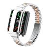 Adecuado para carcasa protectora de metal para pulsera OPPO 2/OPPOwatchFree correa sólida de tres eslabones montaje y desmontaje rápido