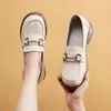 Zapatos Bean Bean Zapatos de Mujer 2026 Otoño Nuevos Mocasines Suela Suave Fondo Plano Zapatos de Mamá Modernos Británicos Casual Zapatos de Vestir Mujer