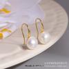 Pendientes sencillos de perlas naturales de agua dulce para mujer, de gran venta, con tacones altos, joyería de alta gama.