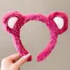 Diadema Especial de Cara de Dibujos Animados para Mujeres 2025 Nueva Diadema de Peluche Presión Cabello Maquillaje Pinza para el Cabello Linda Diadema para el Cabello