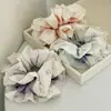 Goma para el pelo de estilo coreano con diseño de lunares y flores en ambos lados, Diadema dulce y de moda para coleta, Cuerda elegante para el pelo de celebridad de Internet