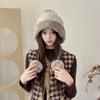 Gorro Lei Feng de Algodón para Mujer Estilo Coreano Dulce Lindo Reductor de Edad Otoño e Invierno Grueso con Forro Polar Cálido Protección para las Orejas Sombrero Combinable