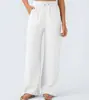 Pantalones casuales de lino de pierna ancha de cintura alta con cordón y bolsillo lateral Amazon 2026, pantalones de playa anchos y fluidos con cintura elástica