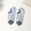 Meias Estilo Japonês para Mulheres, Meias de Fio Color-Blocking com Bolinhas para Primavera e Verão, Meias Invisíveis Femininas da Moda no Atacado, Algodão Antiderrapante