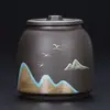 Lata de Té Zisha Yuanshan Lata Pequeña de Almacenamiento de Té Caja para Té Tieguanyin Pu'Er Lata a Prueba de Humedad Tarro para Té Negro Caja de Regalo
