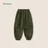 Pantalones Cargo Versátiles Youbao para Niños Estilo Nuevo Invierno 2026 Pantalones Largos Cálidos con Forro Polar para Niños Mayores