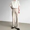 Pantalones de verano para hombre, finos, fluidos, con caída, marca de tendencia, estilo coreano, alta calidad, versión extendida con caída, elegantes, ligeramente acampanados